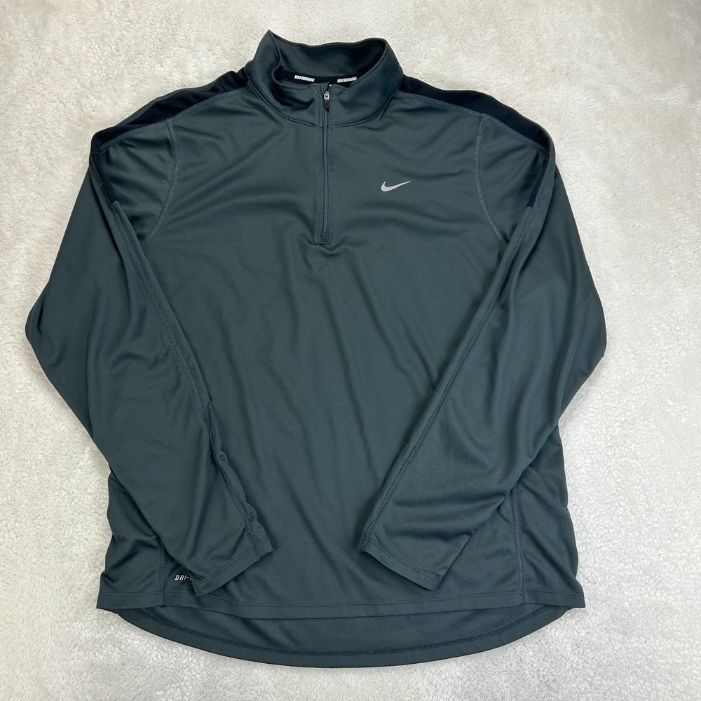Nike Dri-Fit Element 1/4-Zip Running Top Womens XL Anthracite Mock Neck Outdoor
